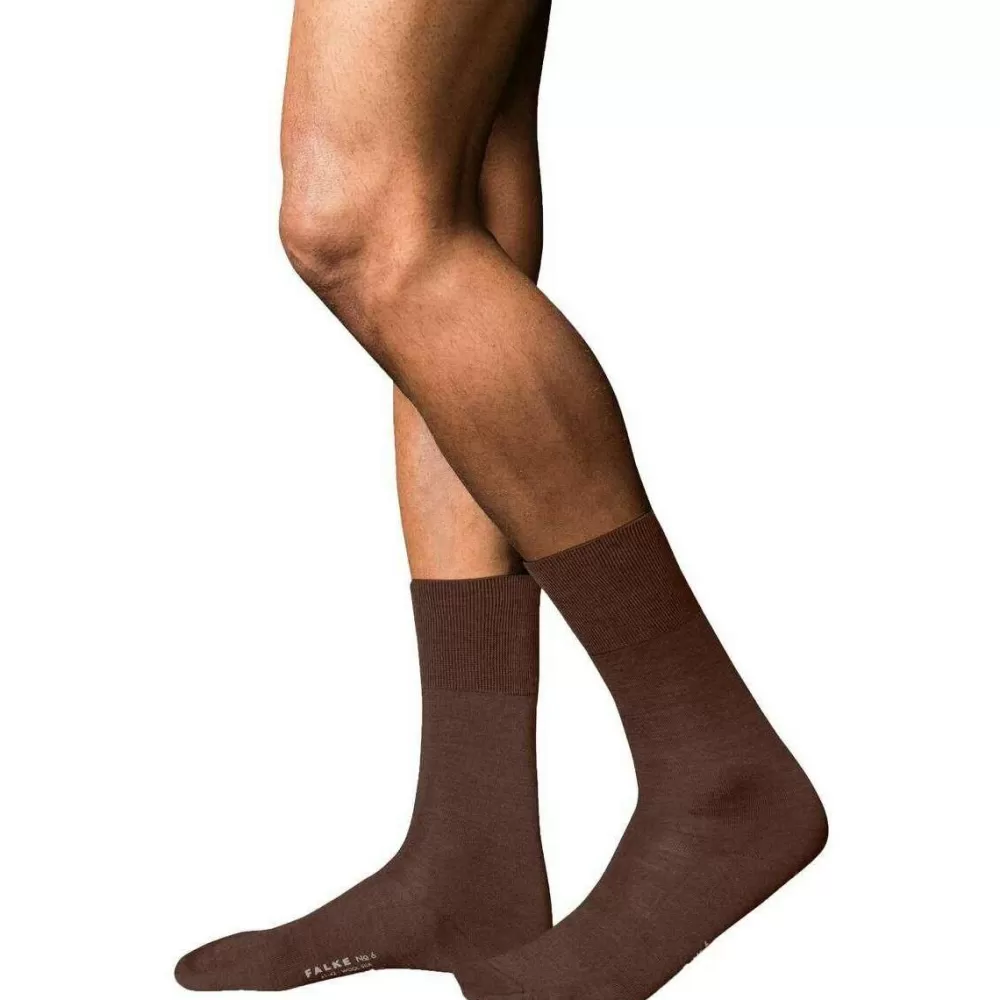 Falke Men's Socks^Brown No 6 Finest Merino Wool And Silk Socks