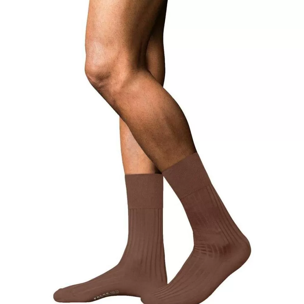 Falke Men's Socks^Brown No 13 Finest Piuma Cotton Socks
