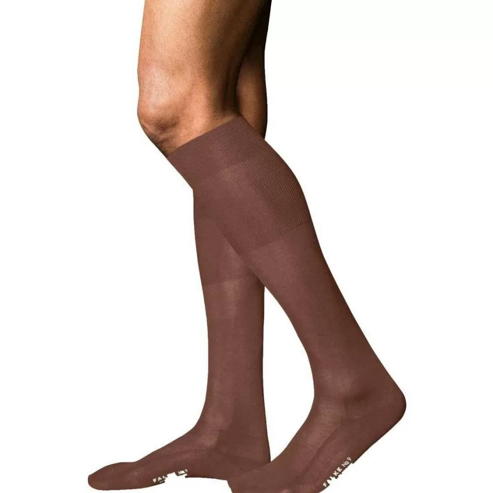 Falke Men's Socks^Brown No 9 Pure Fil D´Ecosse Knee High Socks