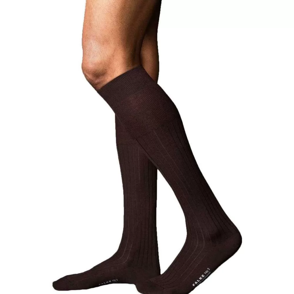 Falke Men's Socks^Brown No2 Finest Knee High Cashmere Socks