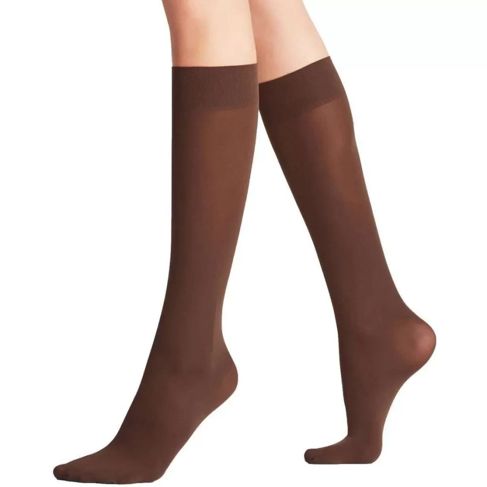 Falke Tights^Brown Pure Matt 50 Denier Knee-High Tights