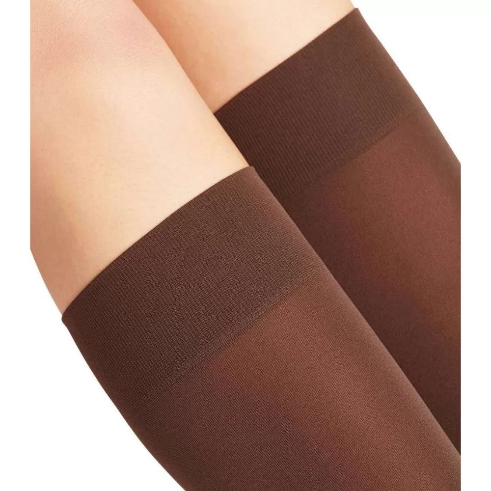 Falke Tights^Brown Pure Matt 50 Denier Knee-High Tights