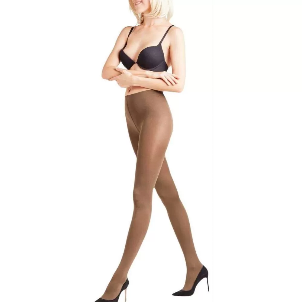 Falke Tights^Brown Seidenglatt 80 Den Opaque Shining Tights