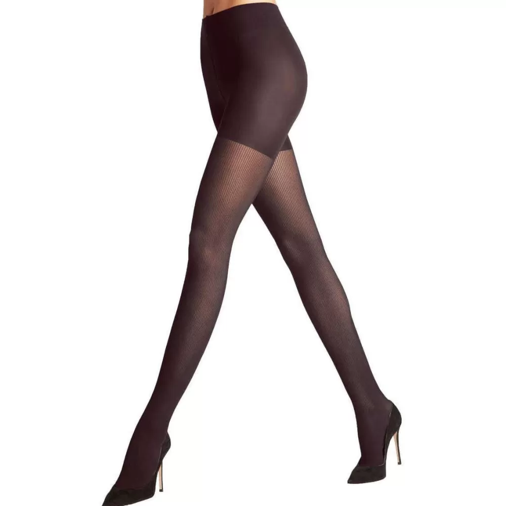 Falke Tights^Burgundy Rib Shaping 50 Denier Tights