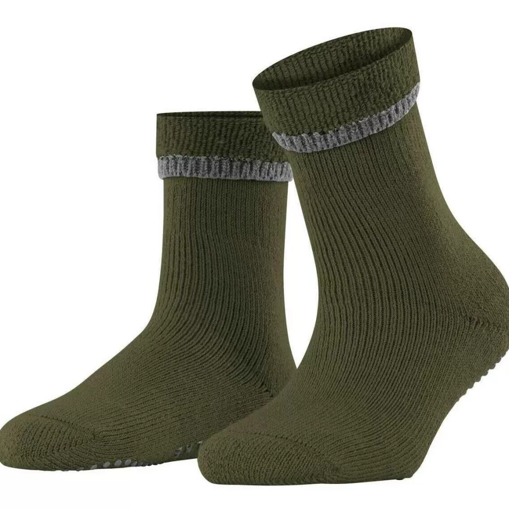 Falke Women's Socks^Green Cuddle Pads House Socks