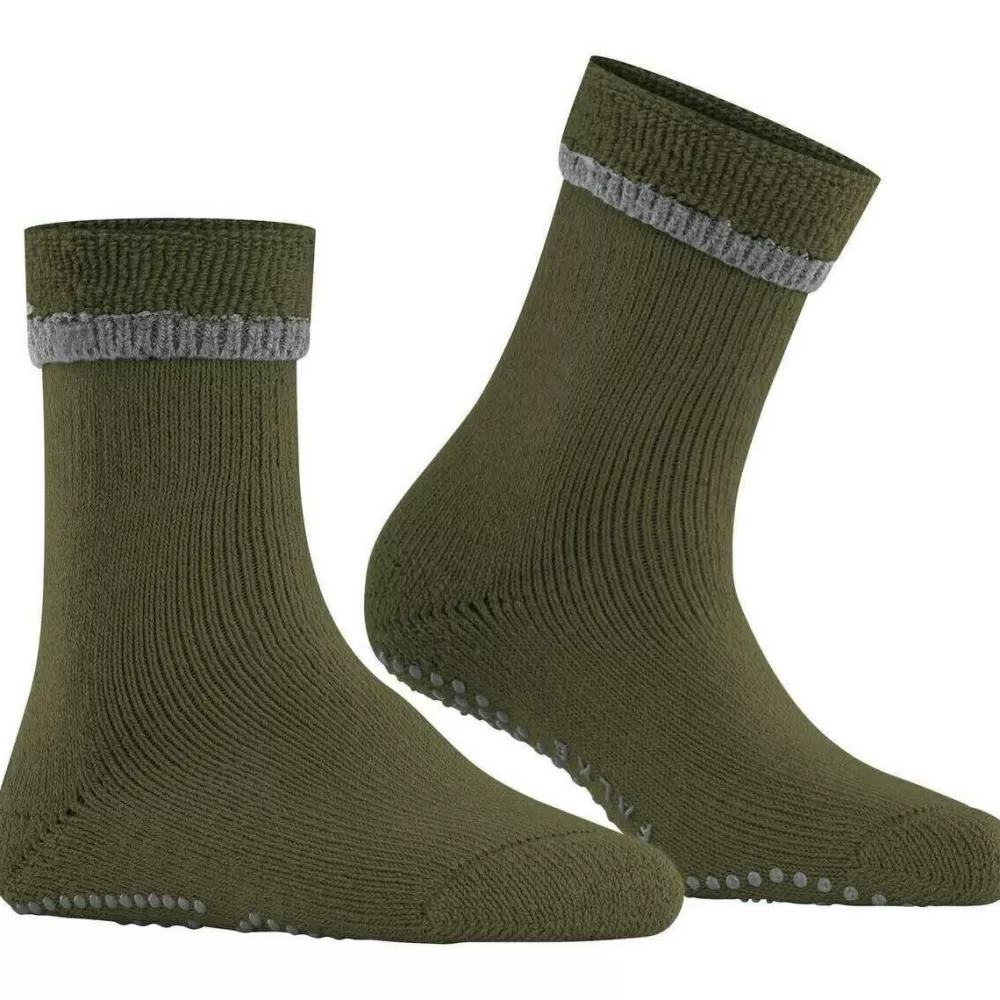 Falke Women's Socks^Green Cuddle Pads House Socks
