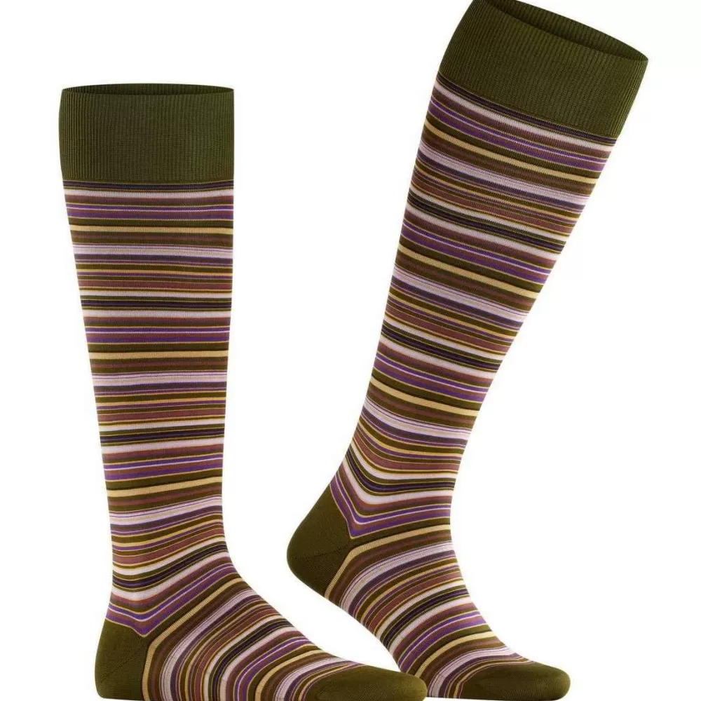 Falke Men's Socks^Green Microblock Knee High Socks