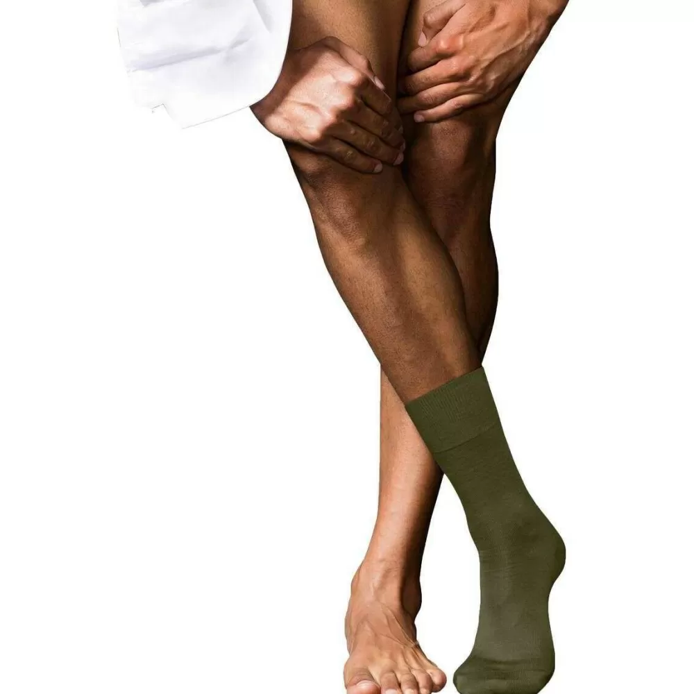 Falke Men's Socks^Green No 6 Finest Merino Wool And Silk Socks