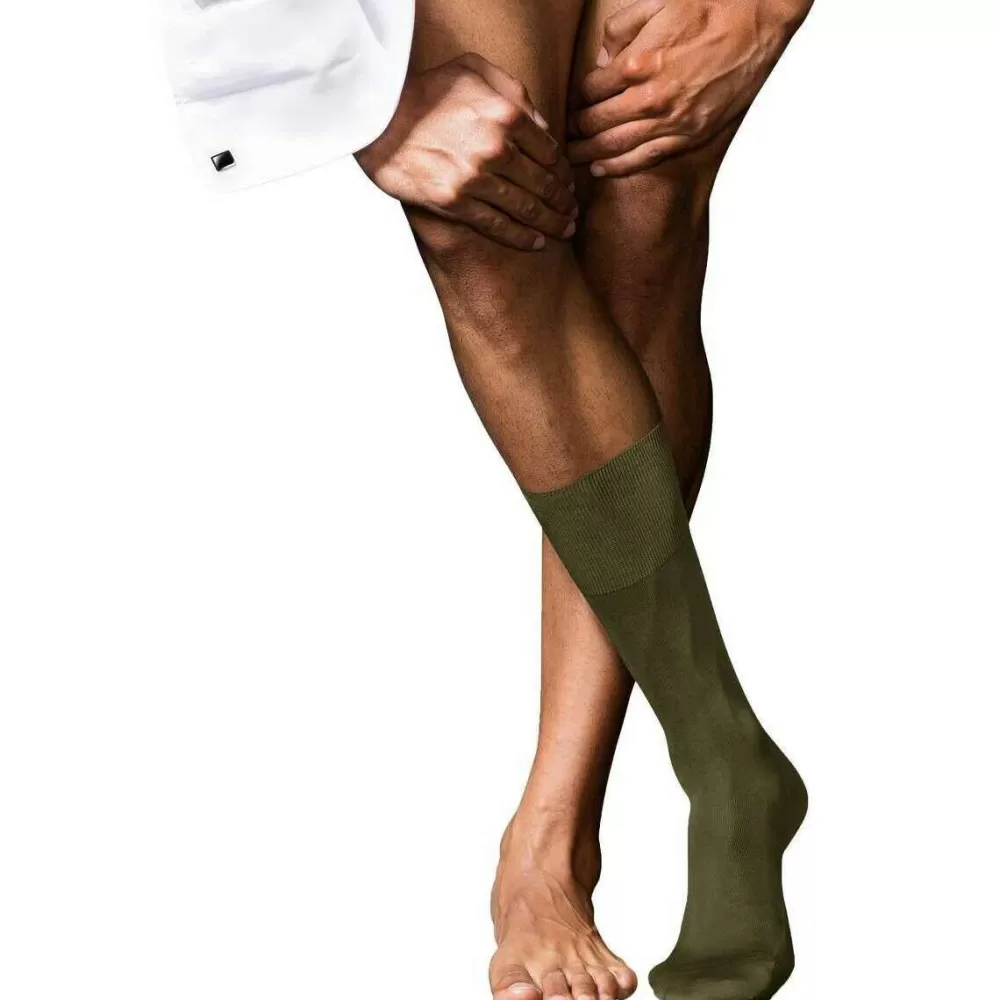 Falke Men's Socks^Green No 9 Pure Fil D´Ecosse Socks