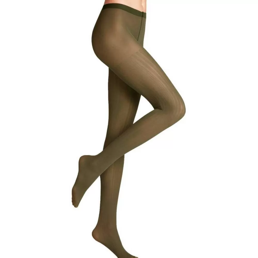 Falke Tights^Green Prime Rib 60 Denier Tights