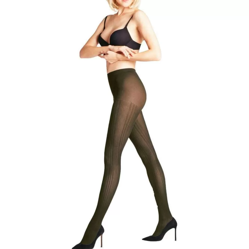 Falke Tights^Green Prime Rib 60 Denier Tights