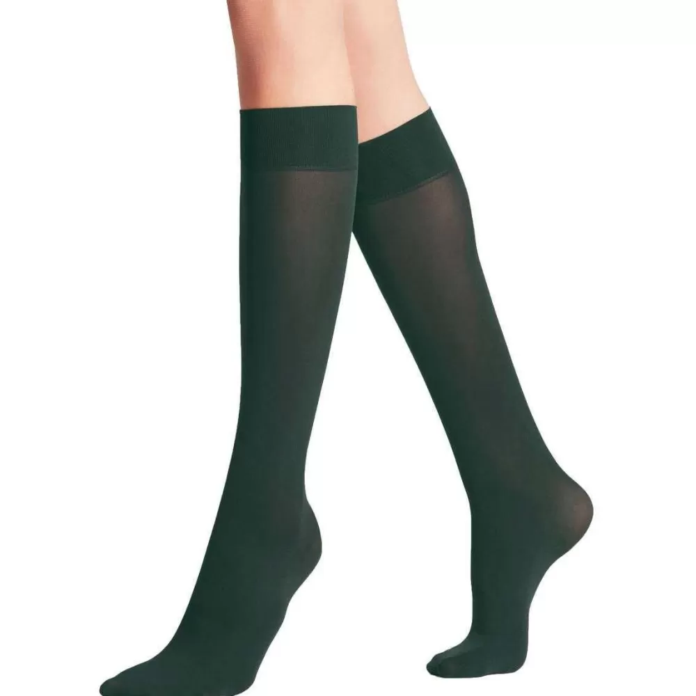 Falke Tights^Green Pure Matt 50 Denier Knee-High Tights