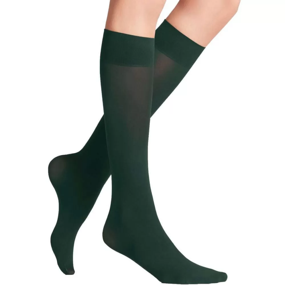 Falke Tights^Green Pure Matt 50 Denier Knee-High Tights