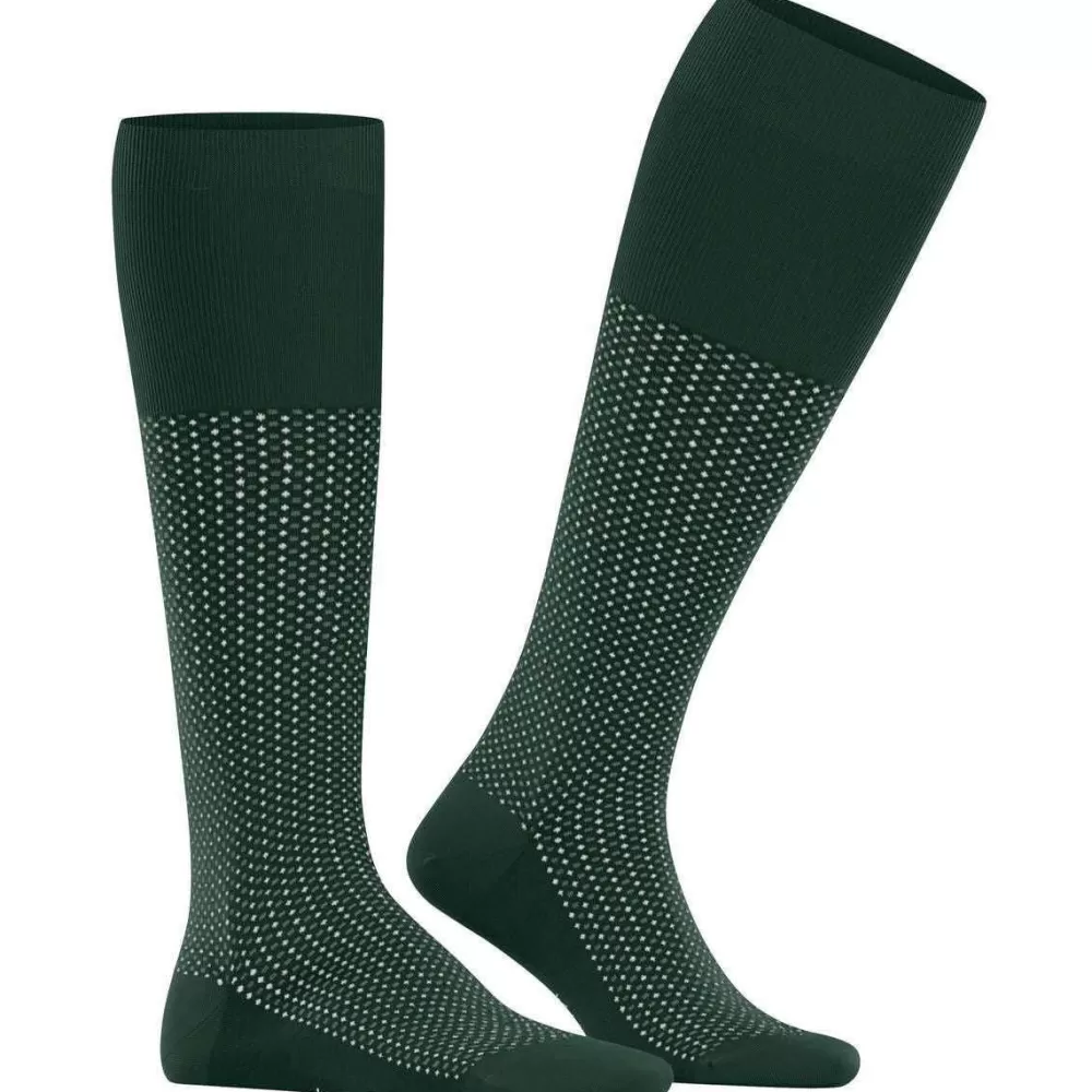 Falke Men's Socks^Green Uptown Tie Knee High Socks