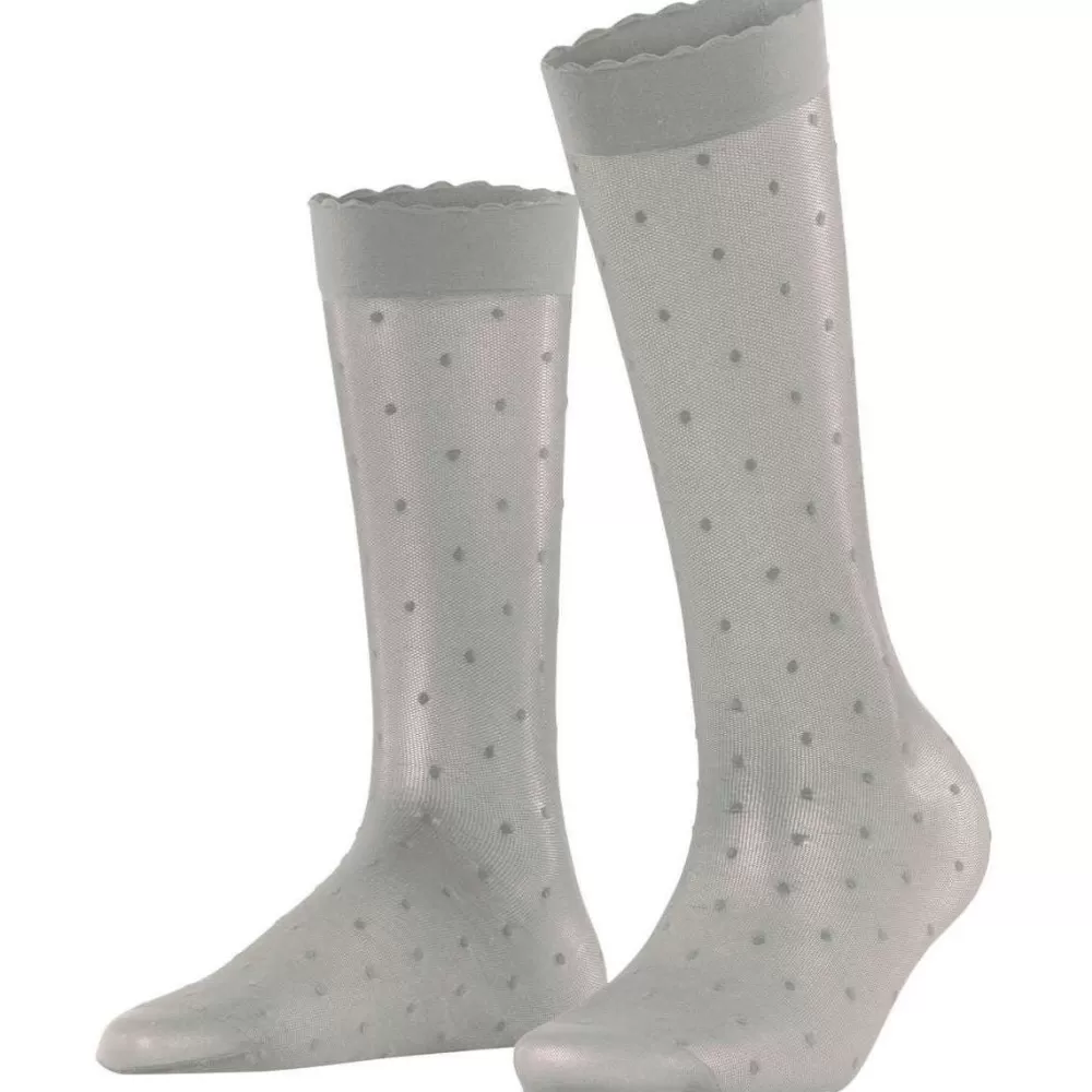 Falke Women's Socks^Grey Dot 15 Denier Knee High Socks