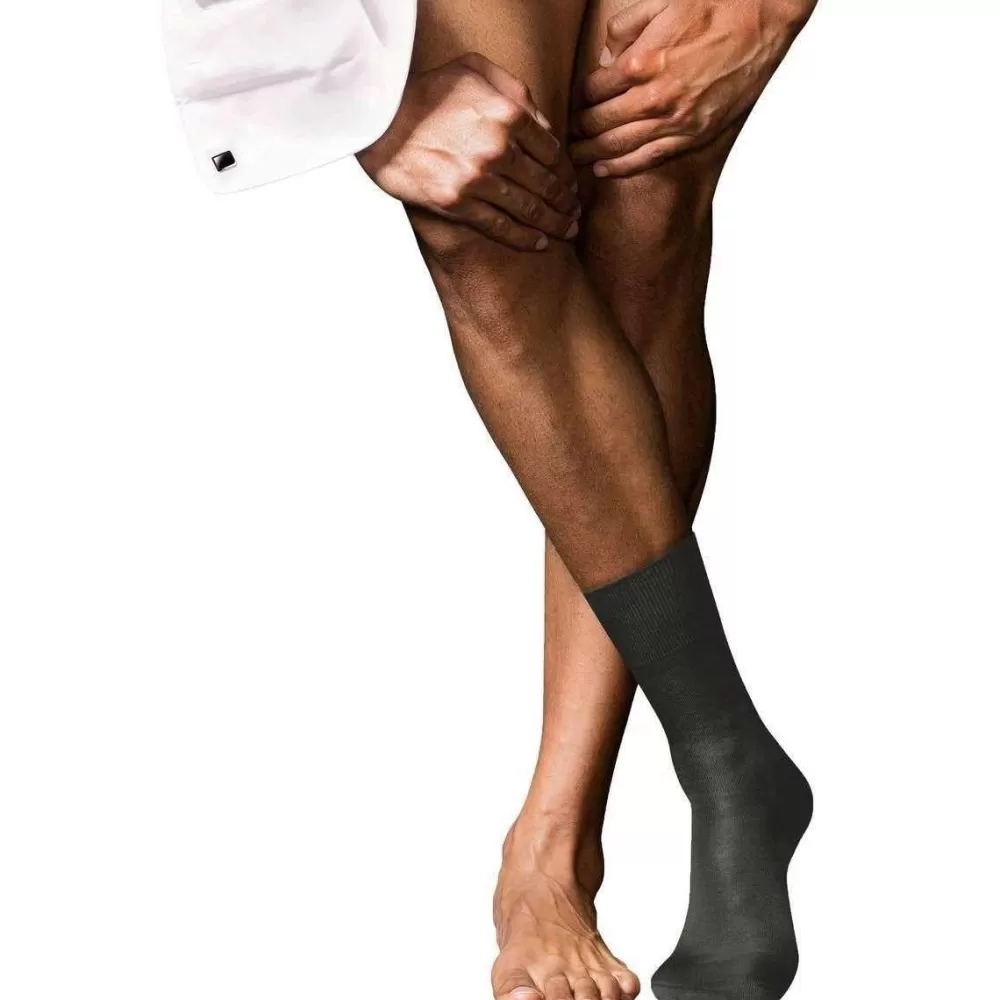 Falke Men's Socks^Grey No15 Finest Supima Cotton Socks