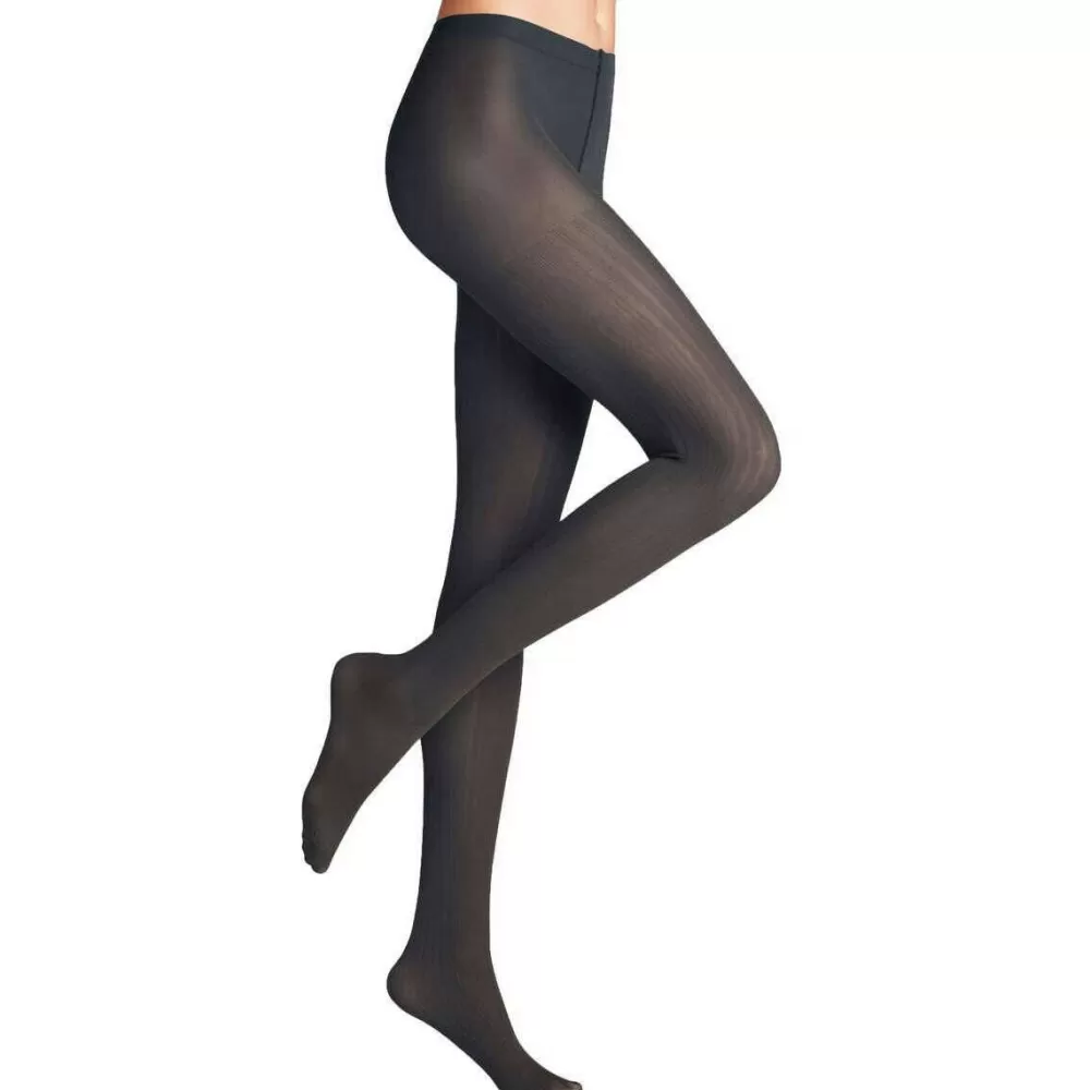 Falke Tights^Grey Prime Rib 60 Denier Tights