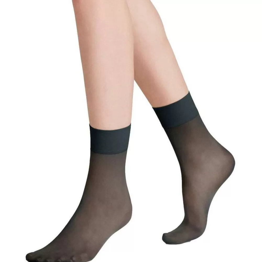 Falke Tights^Grey Pure Matt 20 Denier Anklet Tights