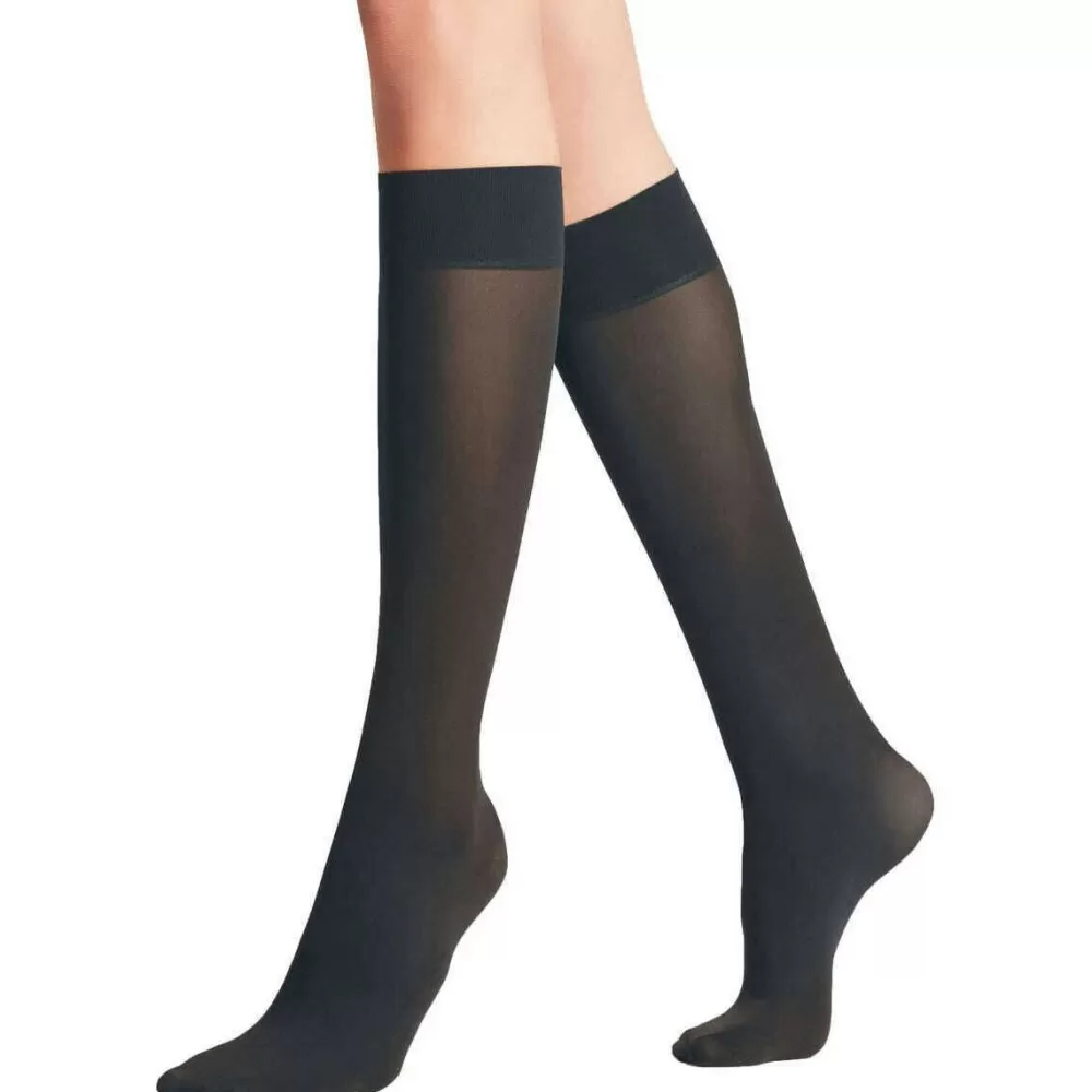 Falke Tights^Grey Pure Matt 50 Denier Knee High Tights