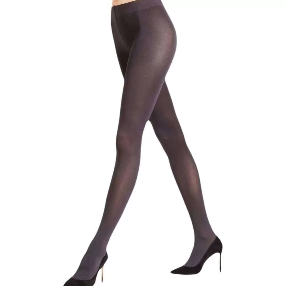 Falke Tights^Grey Seidenglatt 80 Den Opaque Shining Tights