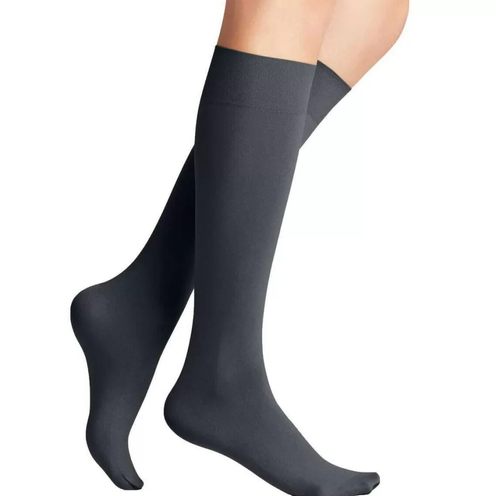 Falke Tights^Grey Seidenglatt 40 Denier Knee High Tights