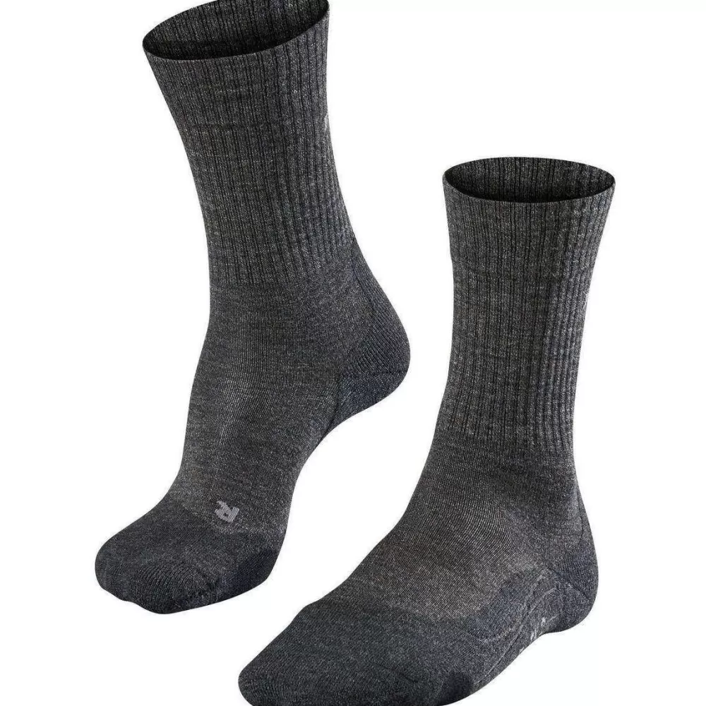 Falke Women's Socks^Grey Trekking 2 Medium Wool Socks