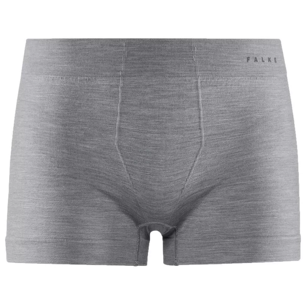 Falke Men's Underwear^Grey Wool Tech Light Boxers