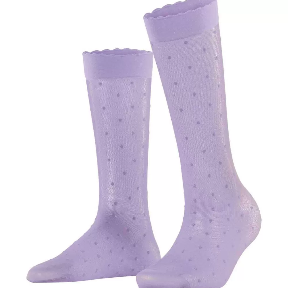 Falke Women's Socks^Lilac Dot 15 Denier Knee High Socks
