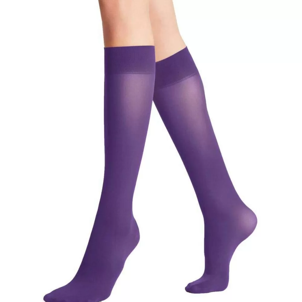 Falke Tights^Lilac Pure Matt 50 Denier Knee High Tights