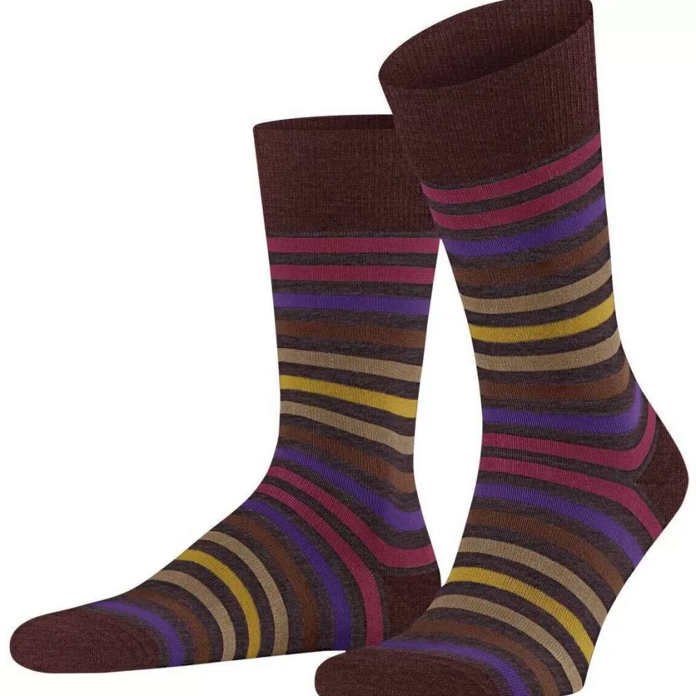 Falke Men's Socks^Lilac Tinted Stripe Socks
