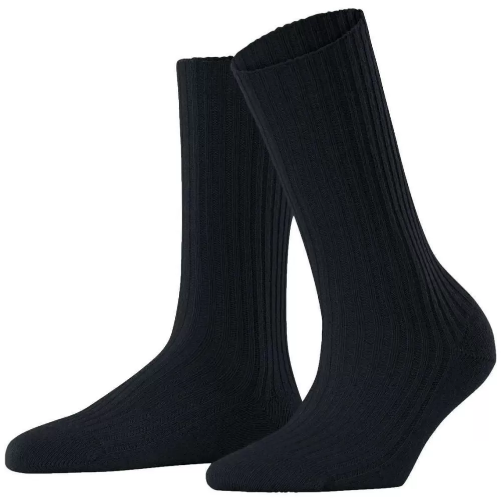 Falke Women's Socks^Navy Cosy Wool Boot Socks