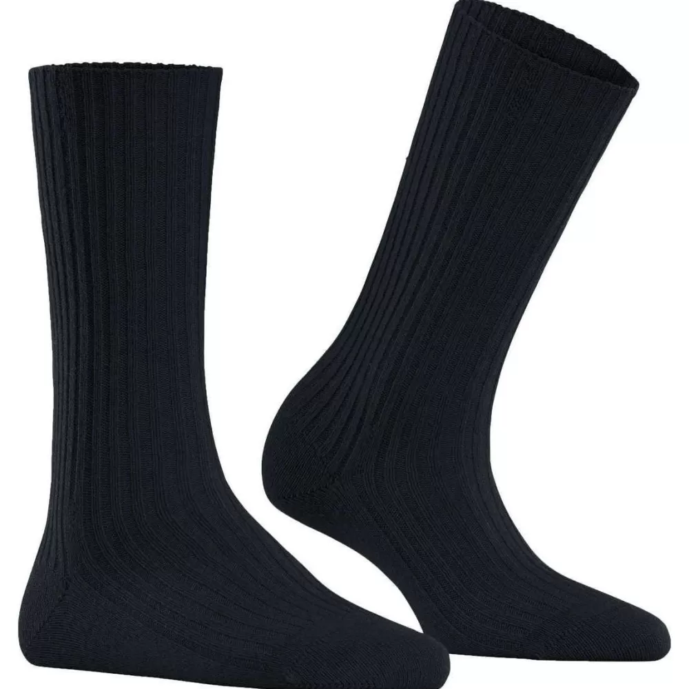 Falke Women's Socks^Navy Cosy Wool Boot Socks