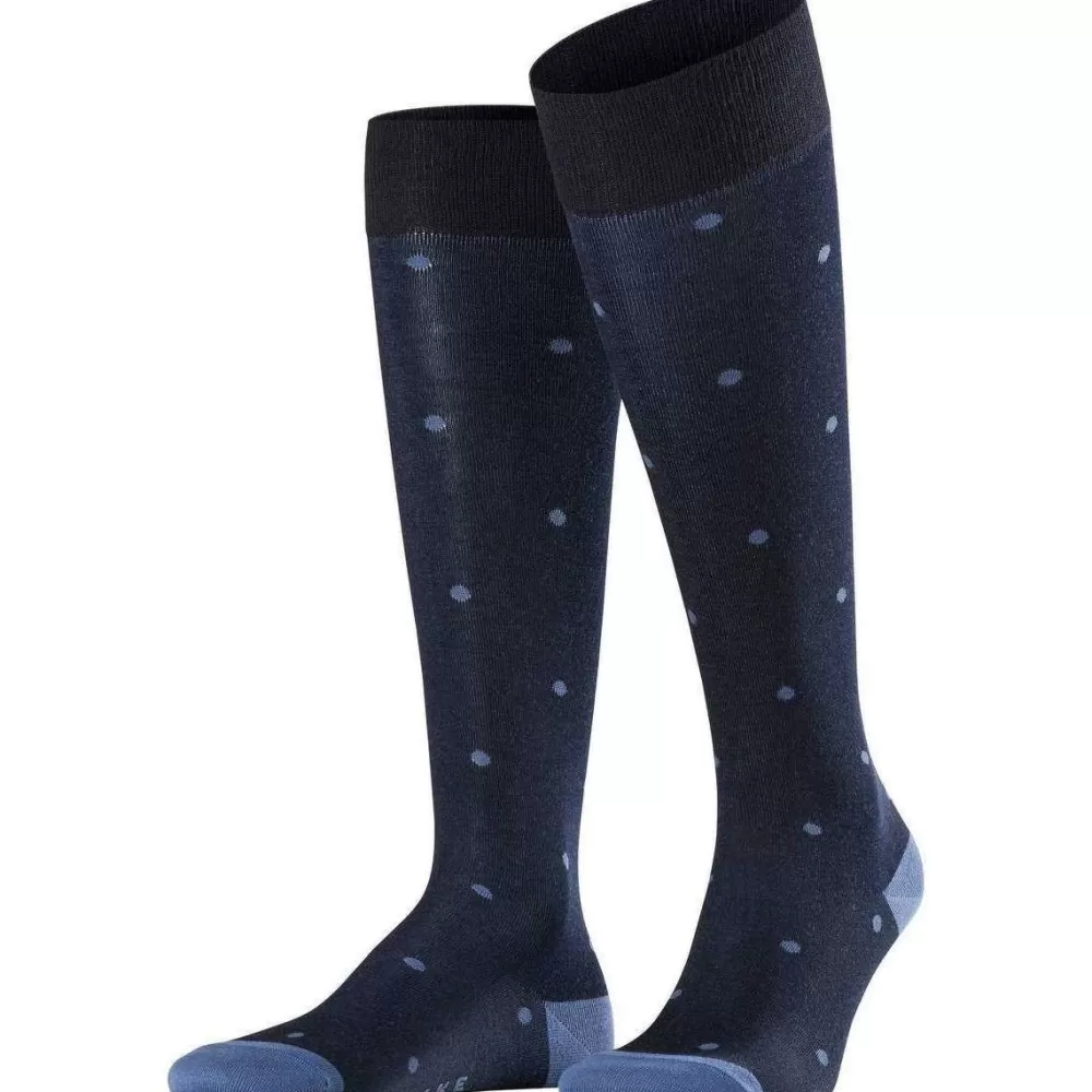 Falke Men's Socks^Navy Dot Knee-High Socks