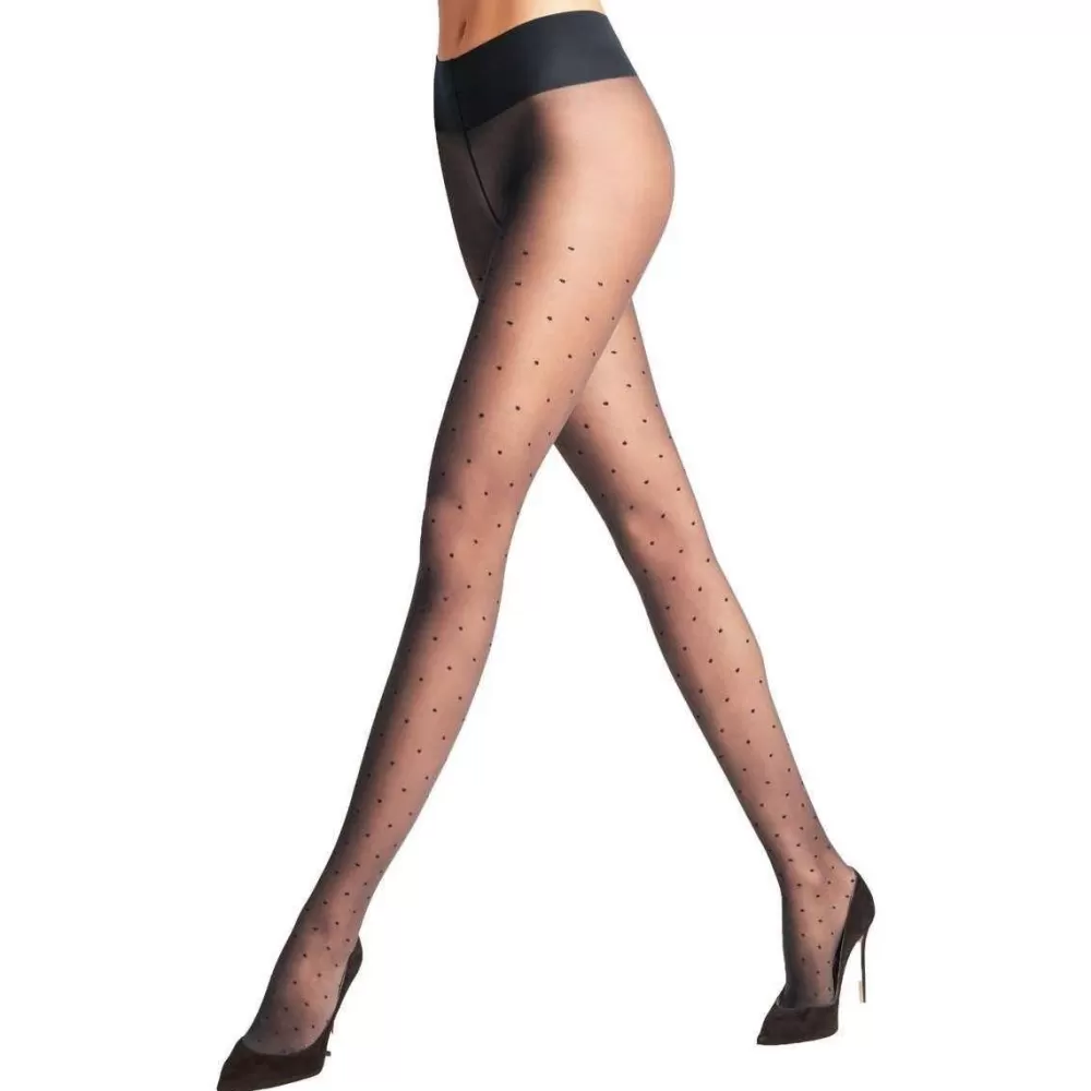 Falke Tights^Navy Dot Vitalize 20 Denier Tights