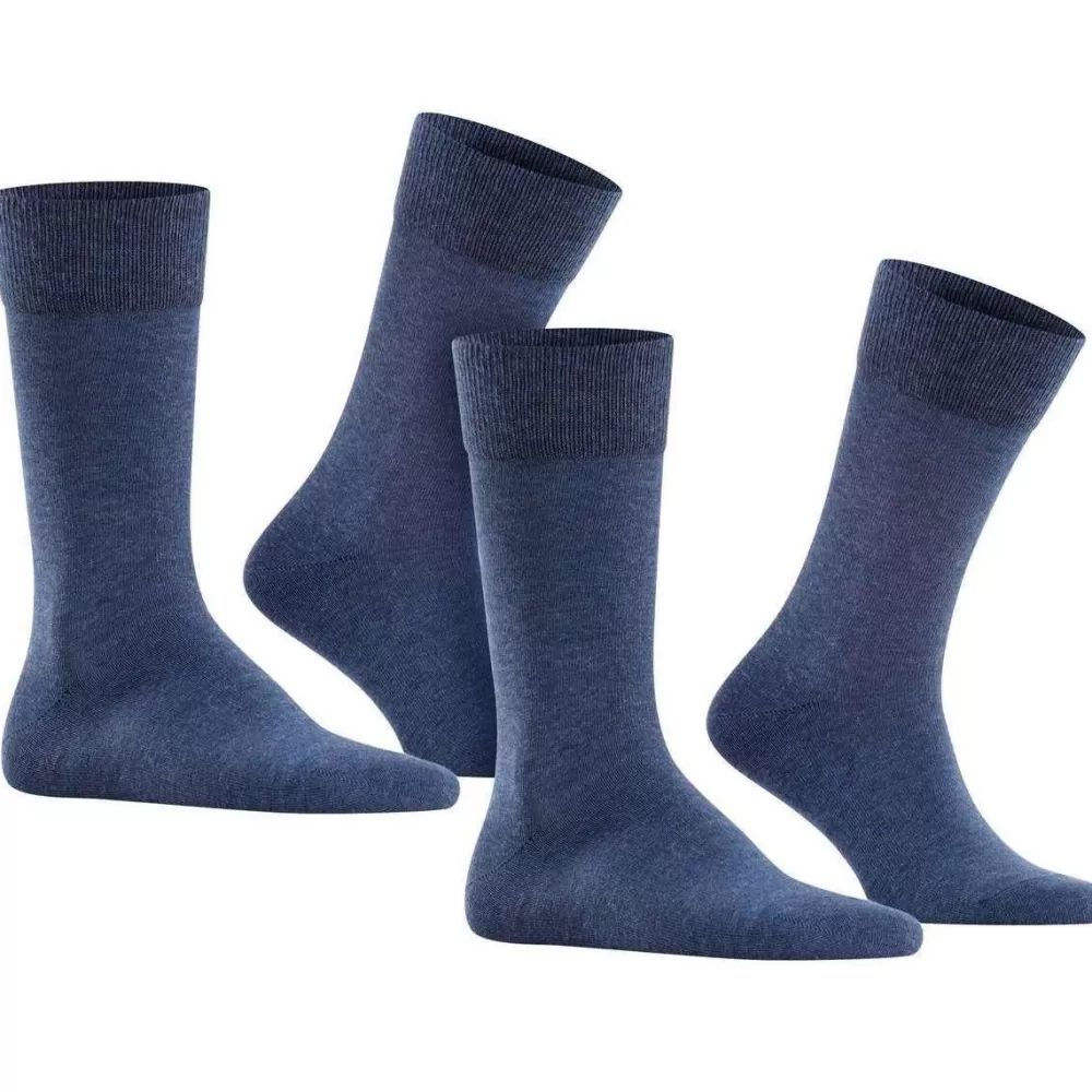 Falke Men's Socks^Navy Happy 2 Pack Socks