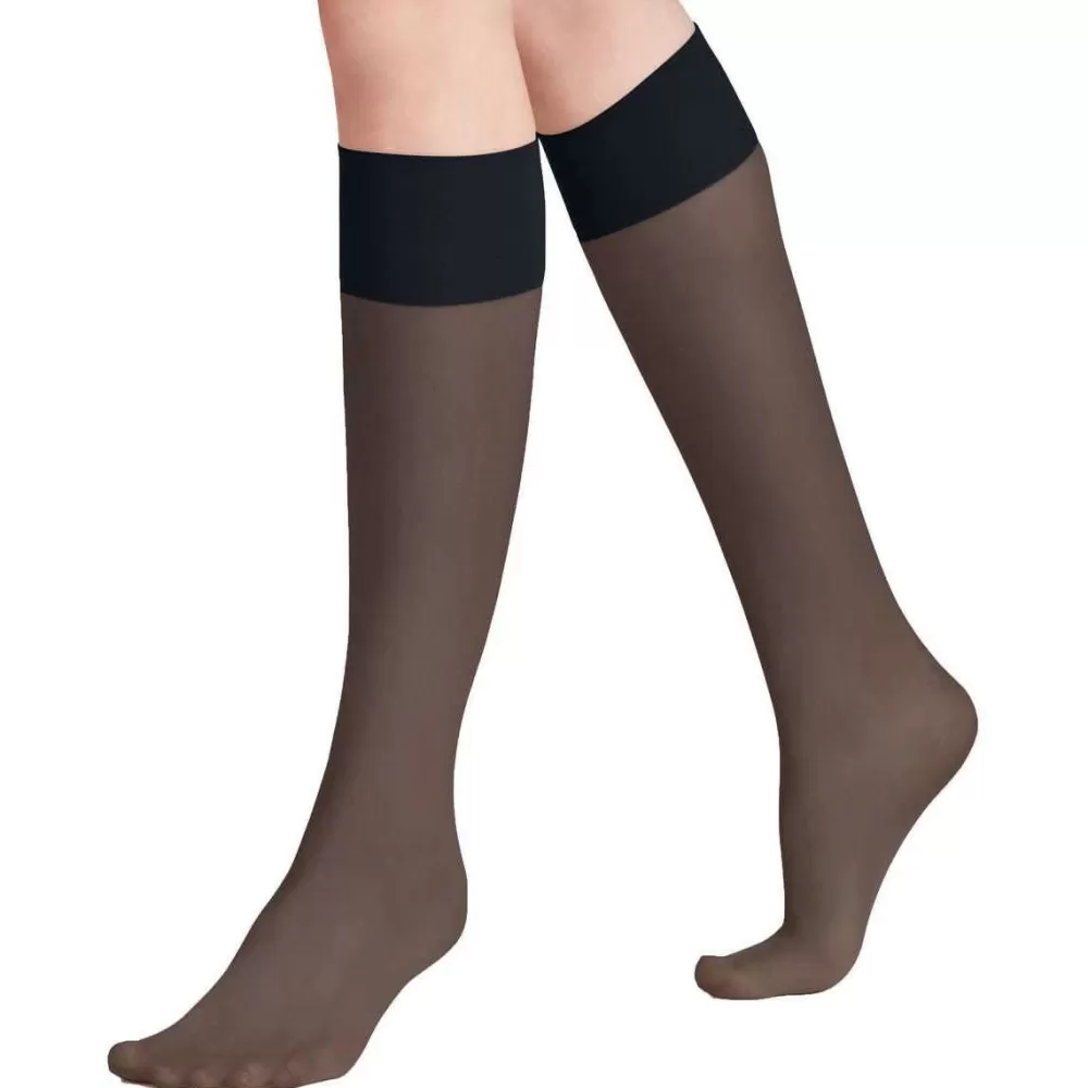 Falke Stockings^Navy Pure Matt 20 Denier Knee High Stockings