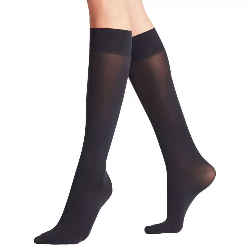 Falke Tights^Navy Pure Matt 50 Denier Knee-High Tights