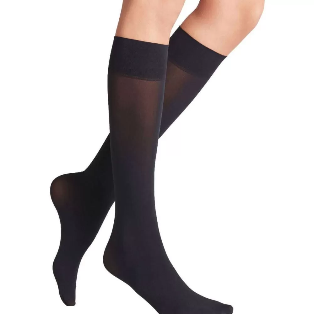 Falke Tights^Navy Pure Matt 50 Denier Knee-High Tights
