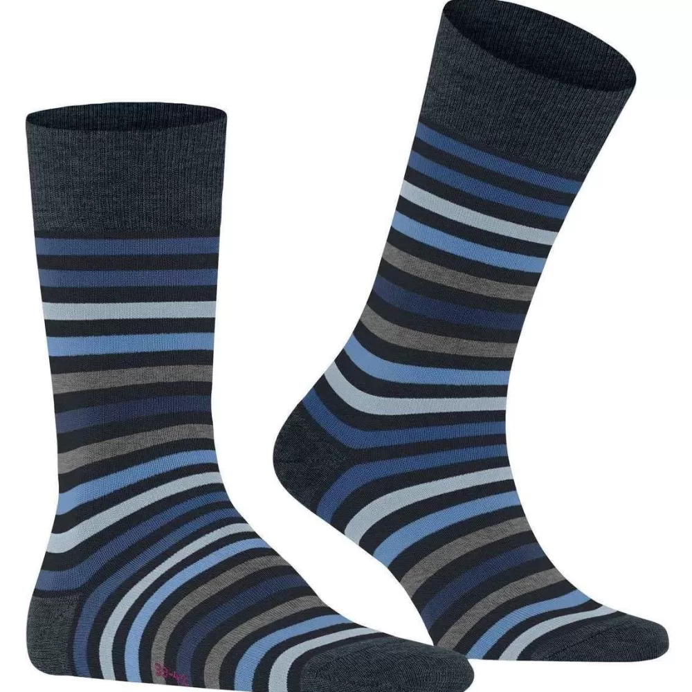 Falke Men's Socks^Navy Tinted Stripe Socks