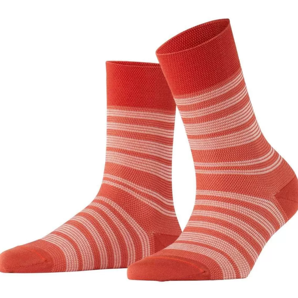 Falke Women's Socks^Orange Sensitive Sunset Stripe Socks