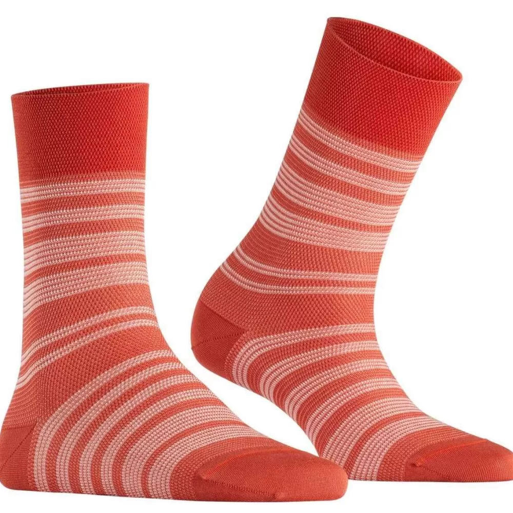 Falke Women's Socks^Orange Sensitive Sunset Stripe Socks