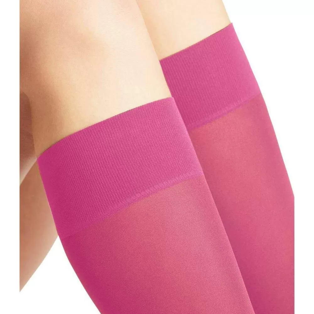 Falke Tights^Pink Pure Matt 50 Denier Knee High Tights