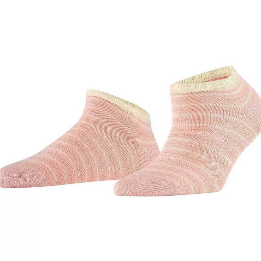 Falke Women's Socks^Pink Stripe Shimmer Sneaker Socks