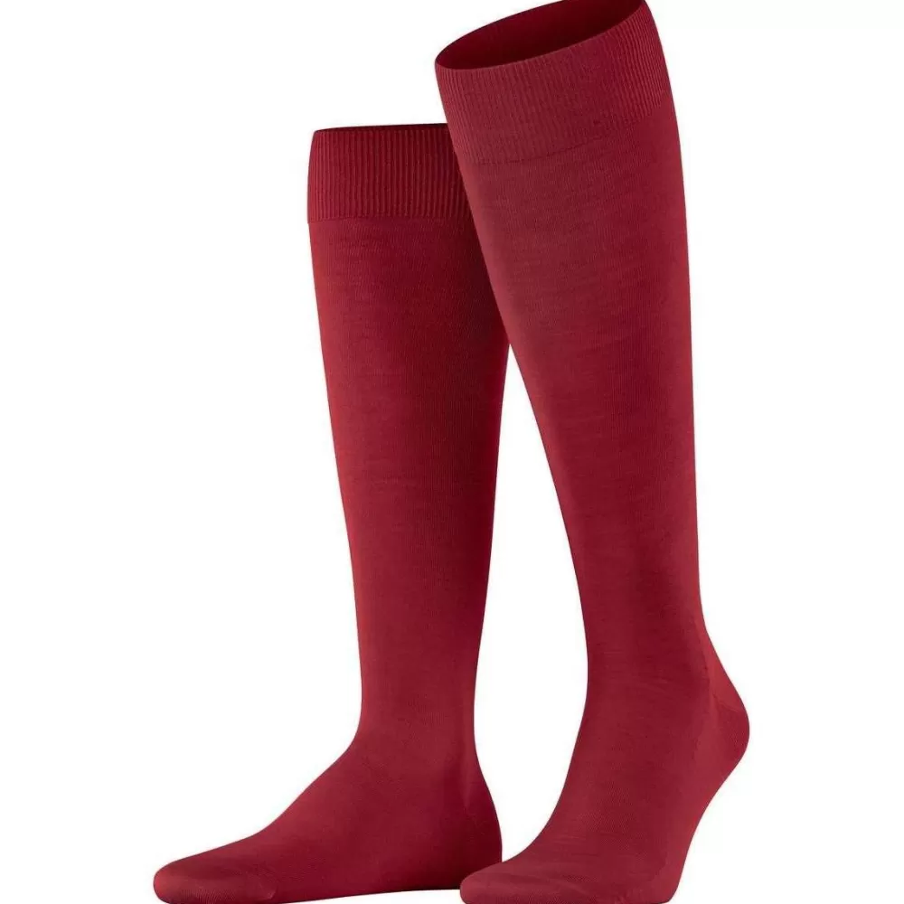 Falke Men's Socks^Red Climawool Knee High Socks