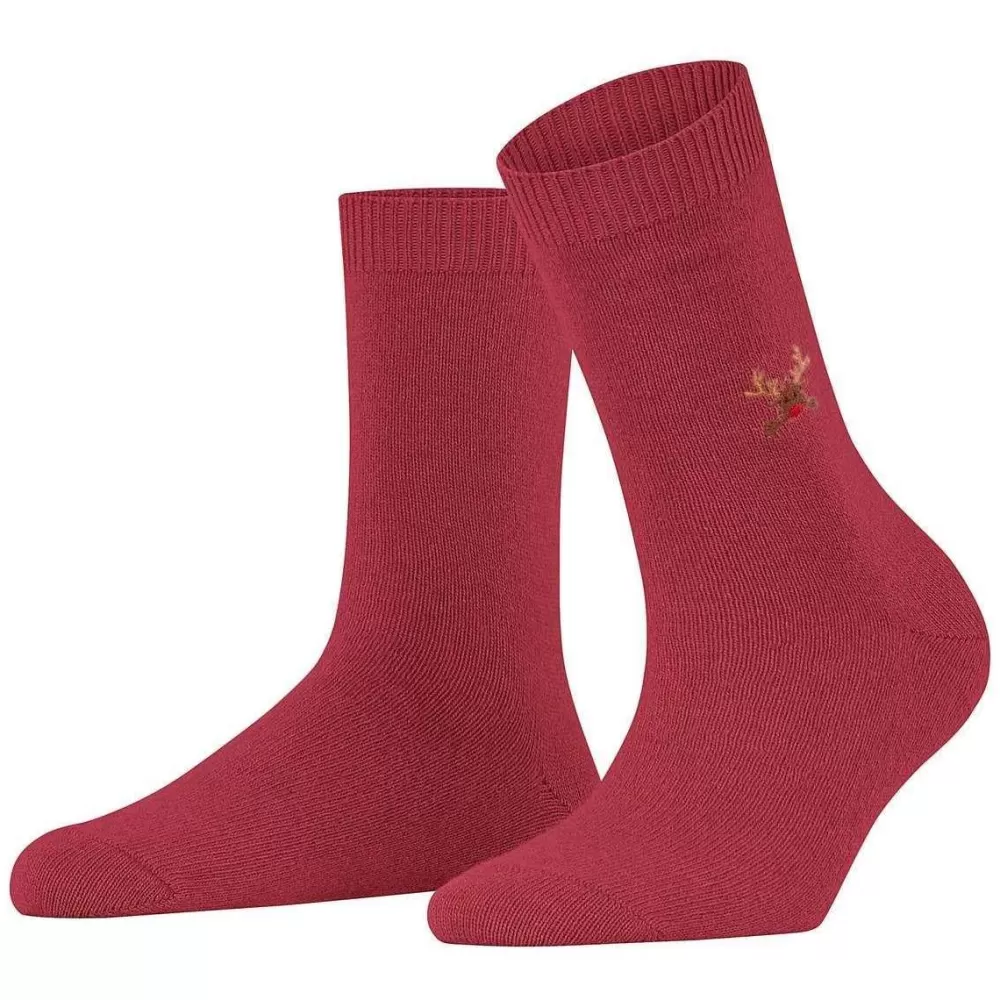Falke Women's Socks^Red Cosy Wool Rudolph Socks