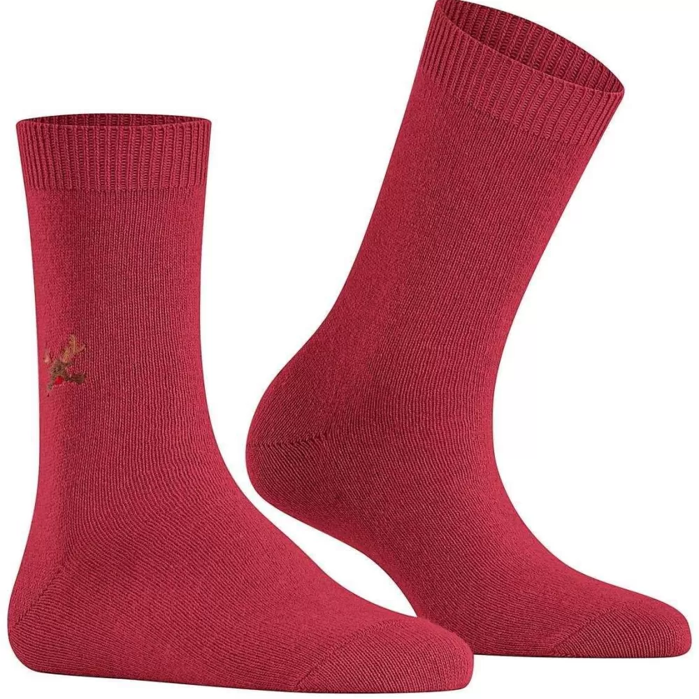 Falke Women's Socks^Red Cosy Wool Rudolph Socks