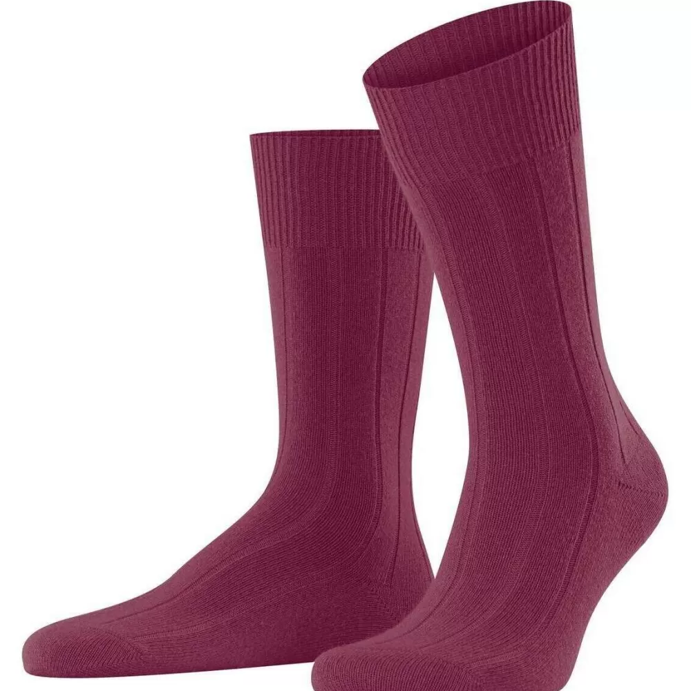 Falke Men's Socks^Red Lhasa Rib Socks