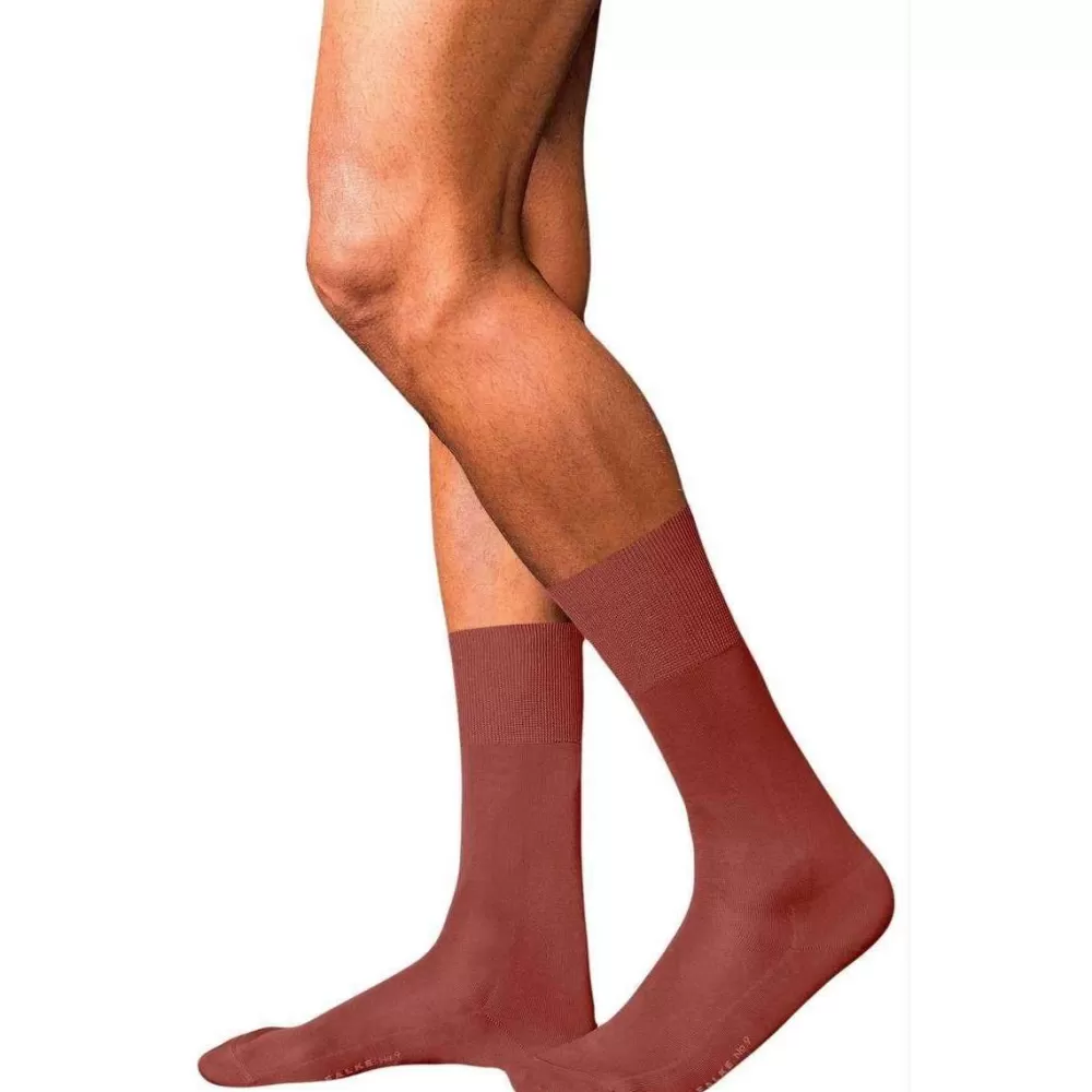 Falke Men's Socks^Red No9 Pure Fil D'Ecosse Socks