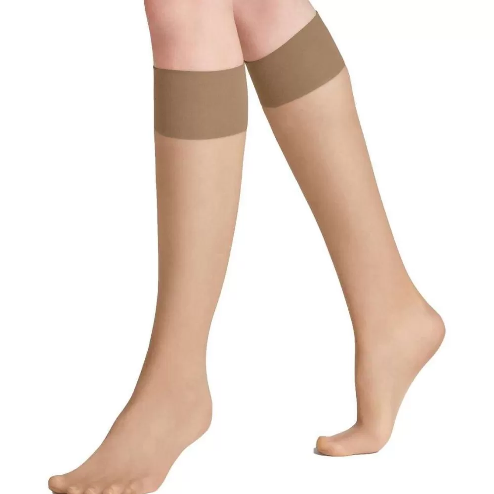 Falke Stockings^Tan Pure Matt 20 Denier Knee High Stockings