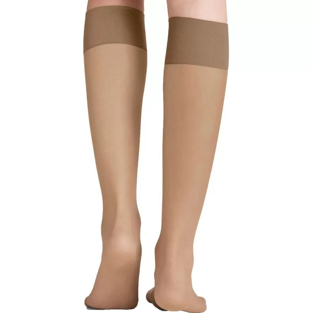 Falke Stockings^Tan Pure Matt 20 Denier Knee High Stockings